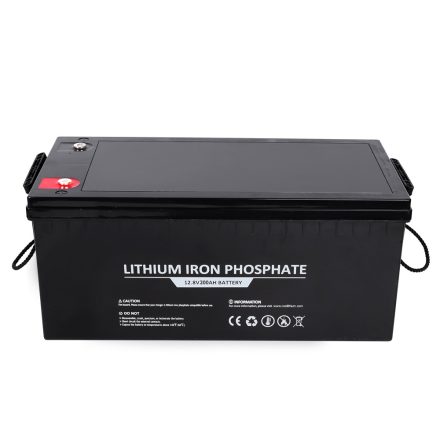 Lakóautóba/hajóba szerelhető 12,8V 200Ah lítium-vas-foszfát akkumulátor extra terhelhetőséggel (200A), Bluetooth modullal