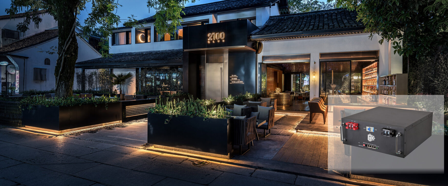 Lithium solar háztartási akkumulátorok és inverterek hotelek és éttermek számára